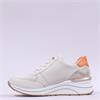 Remonte Lace Wedge Trainer With Side Zip - Cream Combi